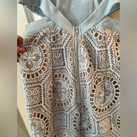 Hello Molly No Hesitation Dress - Baby Blue & Nude - Picture 10 of 14